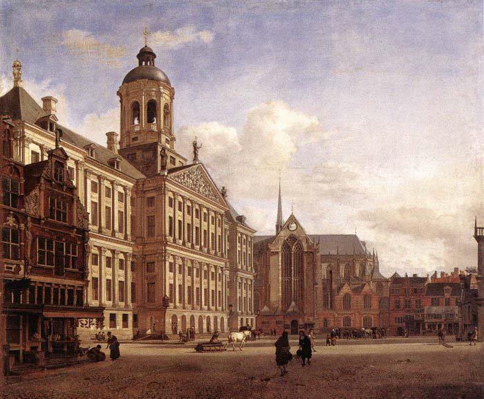 HEYDEN, Jan van der The New Town Hall in Amsterdam after China oil painting art